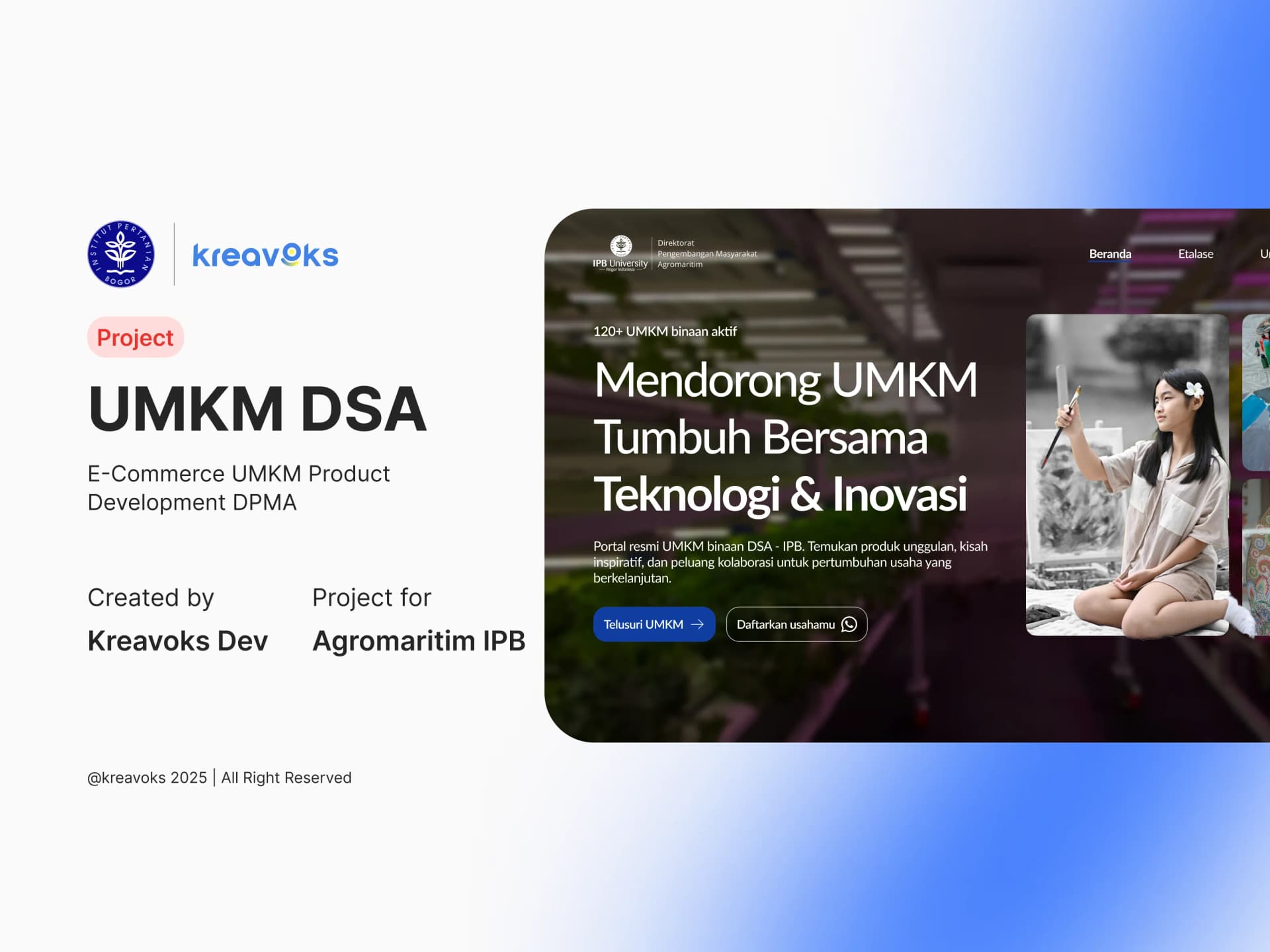 DPMA IPB Micro Business Marketplace – Institutional Platform for UMKM Product Promotion